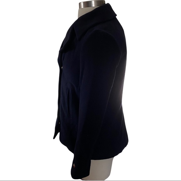 Tommy Hilfiger Navy Blue Wool (79%) Lined Wrap Blazer Jacket Men’s Size Small - Picture 4 of 13